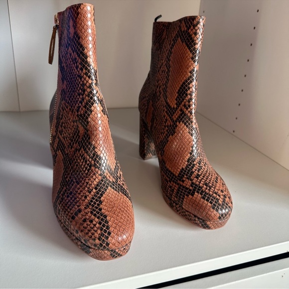 Brand New Snake Skin Ankle Boots - Picture 2 of 6